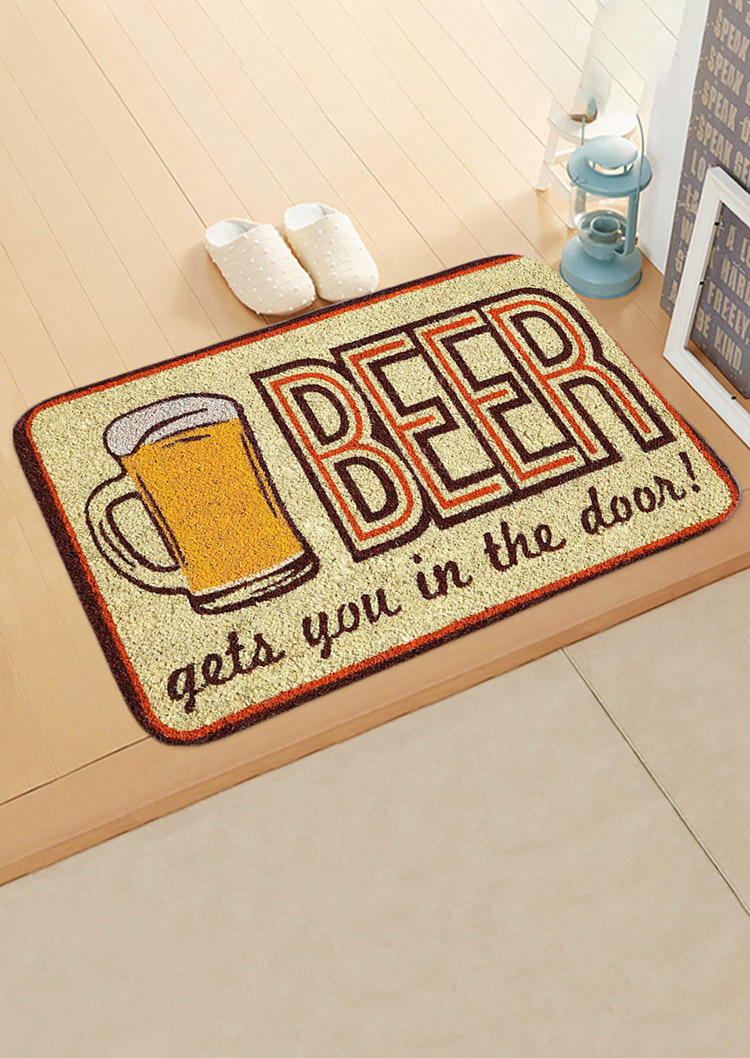 

Beer Gets You In The Door Non-Slip Rug Carpet, Multicolor, 511613