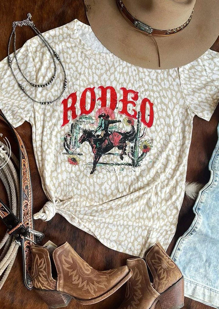 

Western Rodeo Cowboy Cactus T-Shirt Tee, Multicolor, 511653