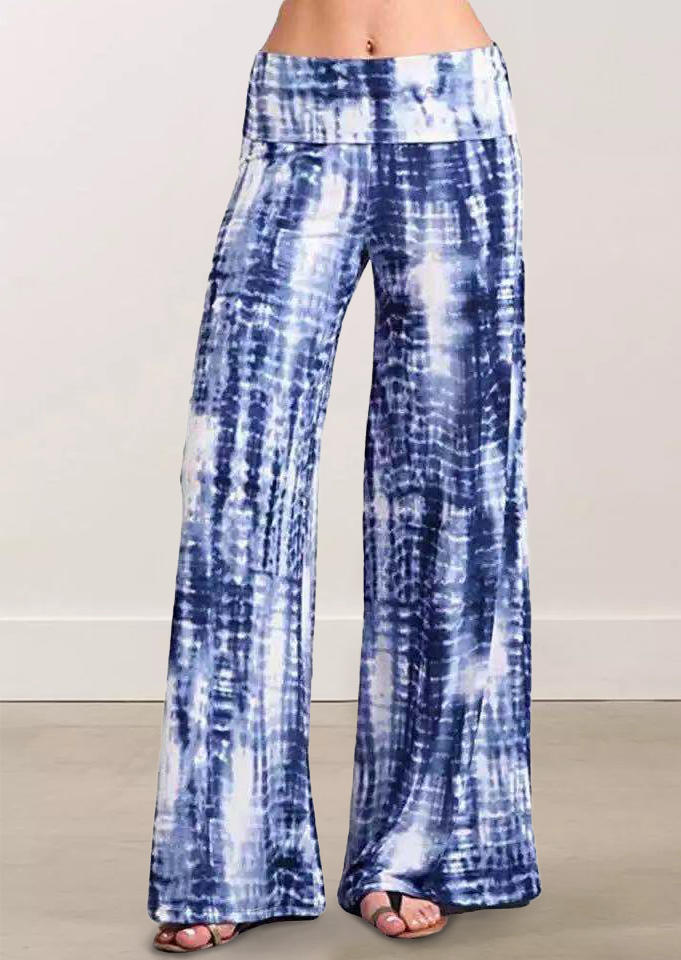 

Tie Dye Wide Legs Pants - Blue, 511718