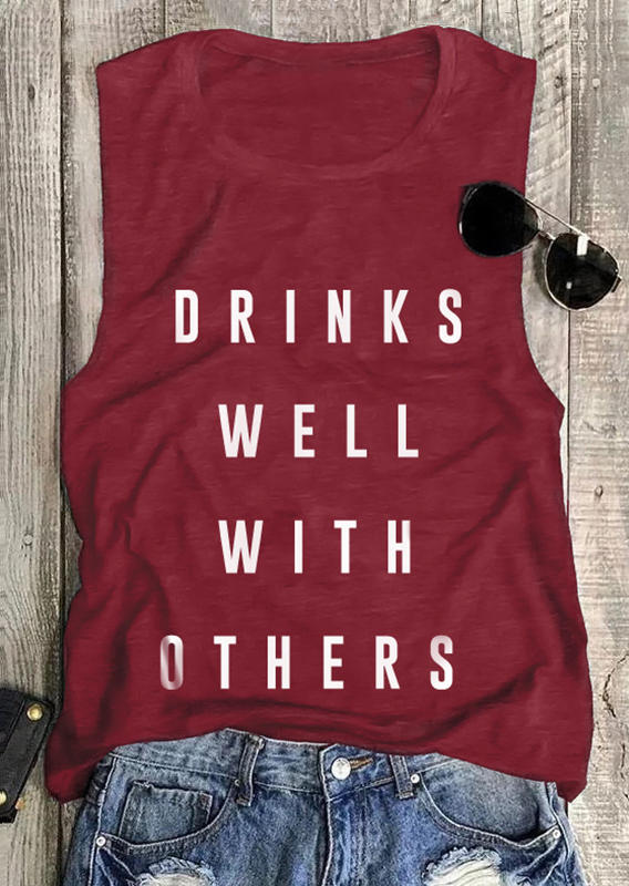 

Drinks Well With Others Tank - Burgundy, 512361