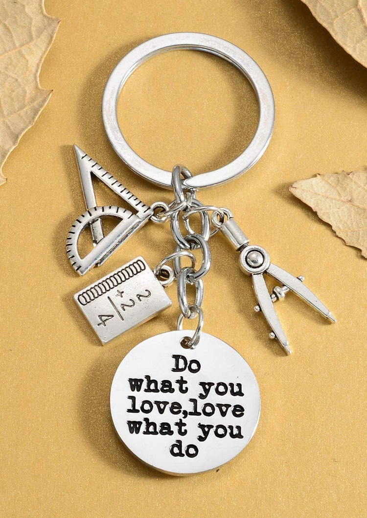 

Do What You Love Love What You Do Keychain, Silver, 512249