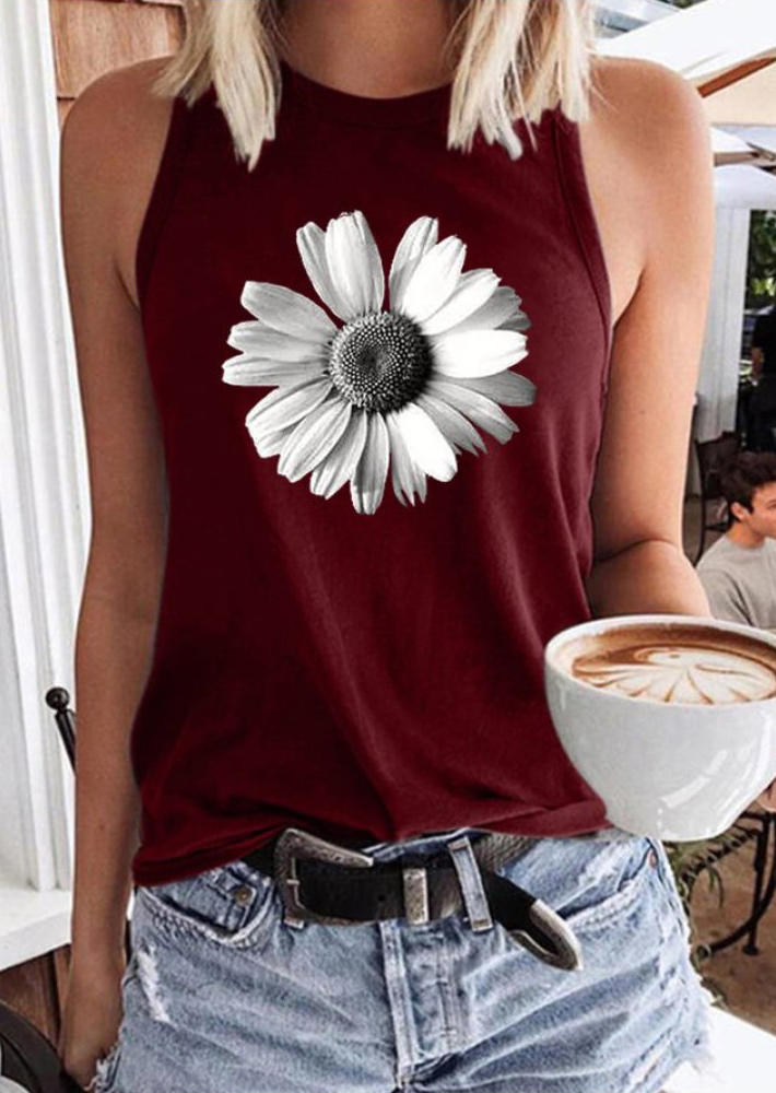 

Daisy Sleeveless Casual Tank - Red, FZ002411