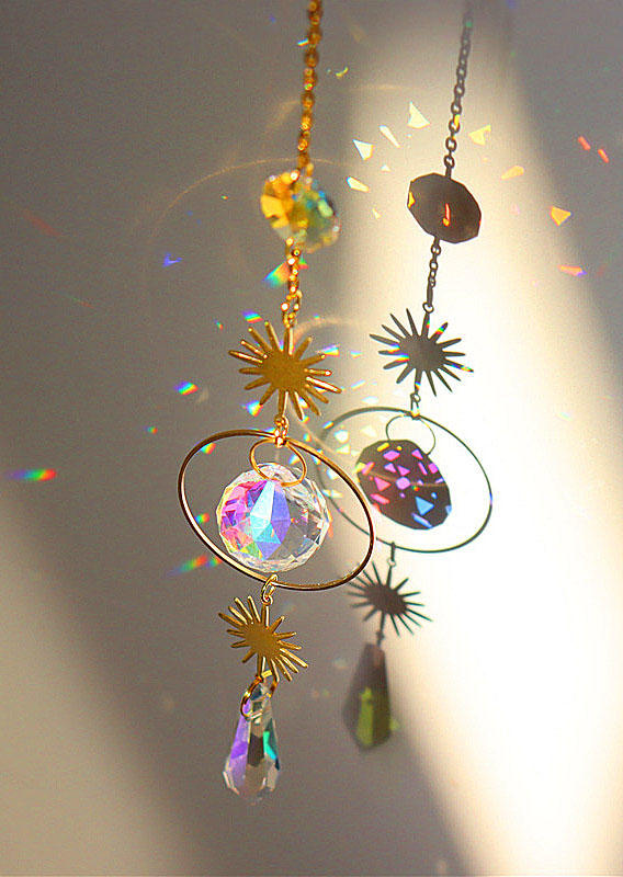 

Crystals Ball Prism Hanging Suncatcher Pendant, Gold, 512434