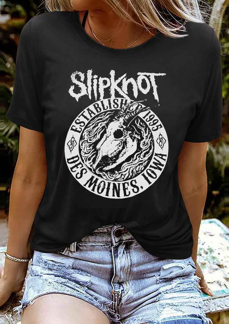 

Slipknot Joey Jordison O-Neck T-Shirt Tee - Black, 513185
