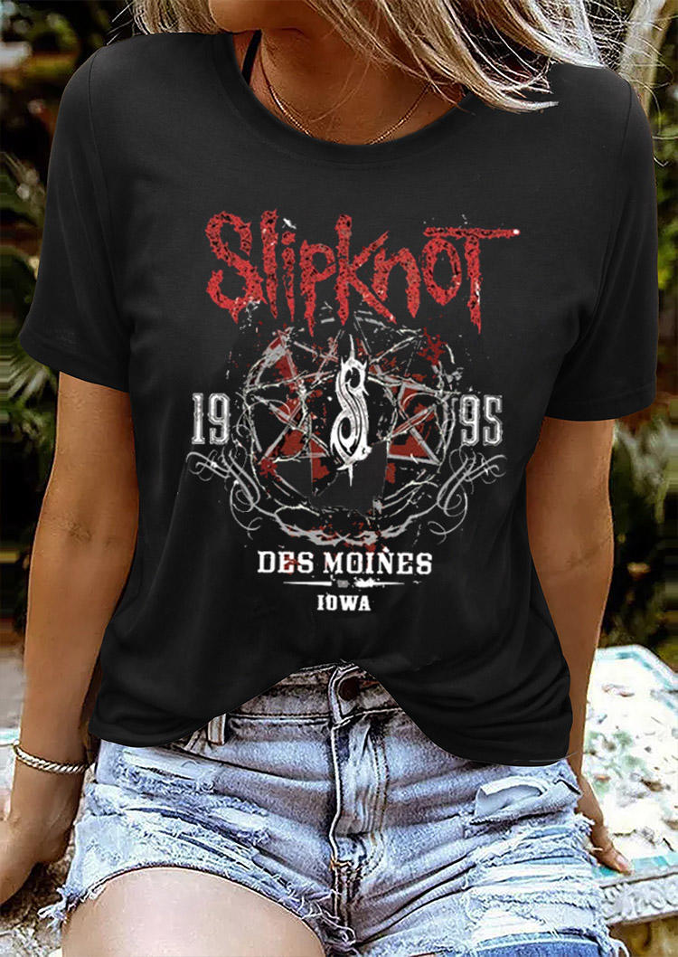 

Slipknot Des Moines T-Shirt Tee - Black, 513189