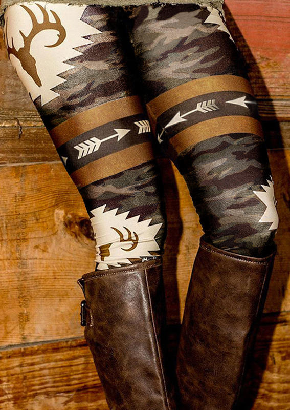 

Christmas Camouflage Reindeer Arrow Leggings, Multicolor, 512548