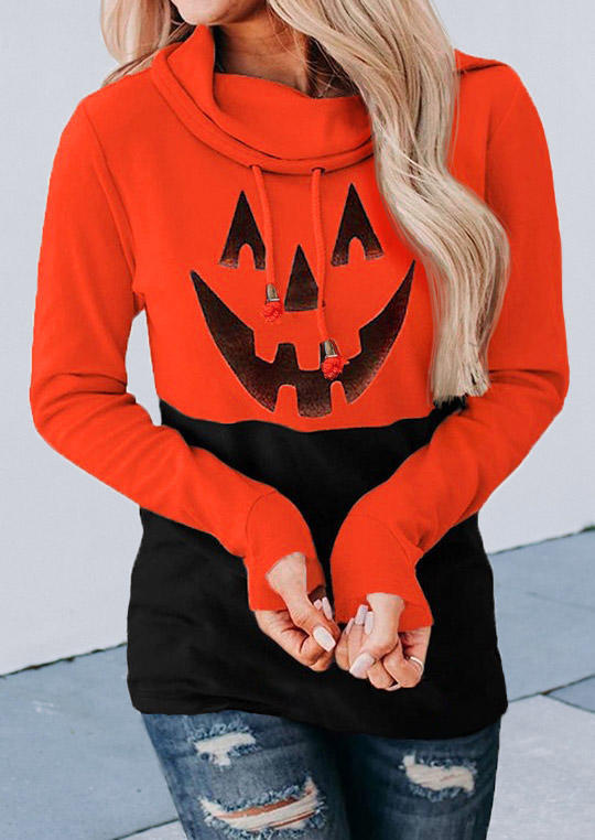 

Halloween Pumpkin Long Sleeve Sweatshirt - Orange, 513358