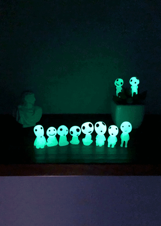 

10Pcs Glow In The Dark Luminous Tree Elves Toy Set, White, 513447
