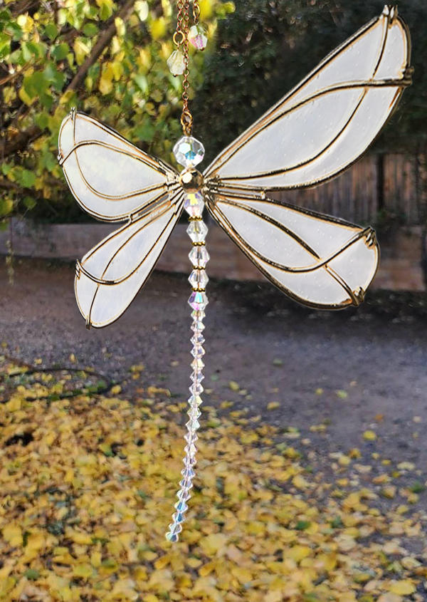 

Dragonfly Crystal Suncatcher, Gold, 513491