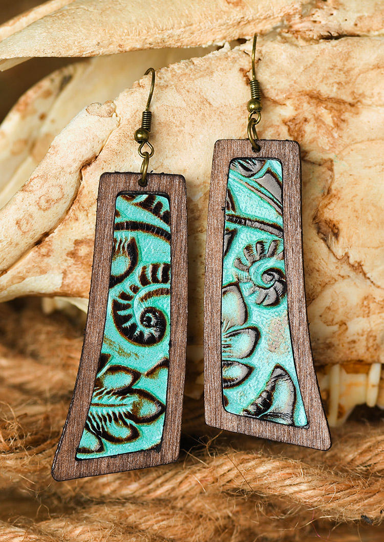 

Vintage Embossed Geometric Earrings, Pattern2, 513553