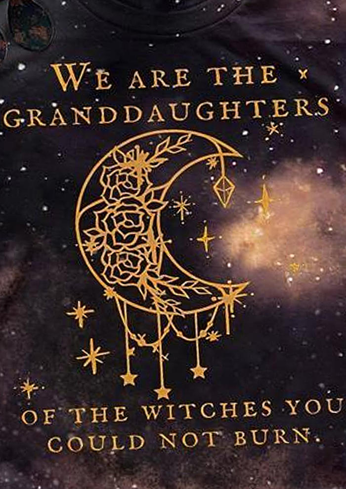 We Are the Granddaughters Of The Witches T-Shirt Tee - Purple