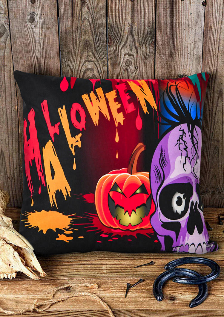 

Halloween Pumpkin Skull Pillowcase without Pillow, Pattern2, 513894