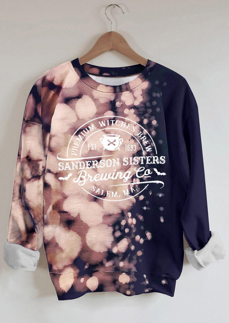 

Witches Tie Dye Long Sleeve Sweatshirt, Multicolor, 513889