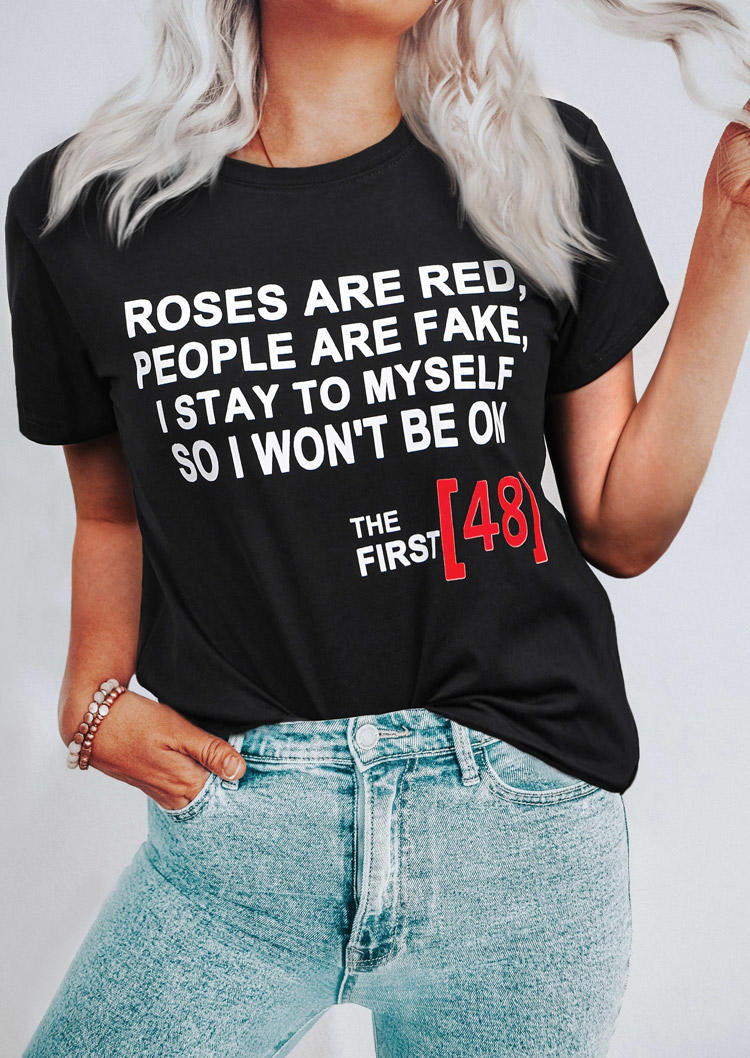 

The First 48 O-Neck T-Shirt Tee - Black, 513999
