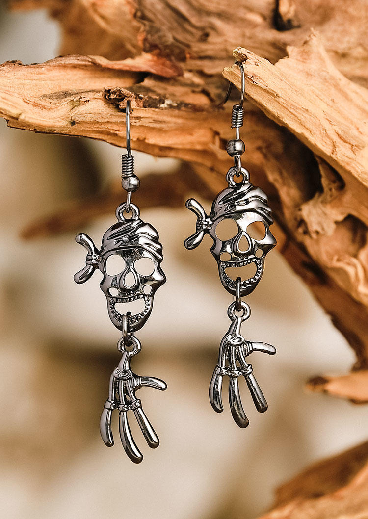 

Halloween Skull Skeleton Hand Pumpkin Earrings, Pattern1, 514308