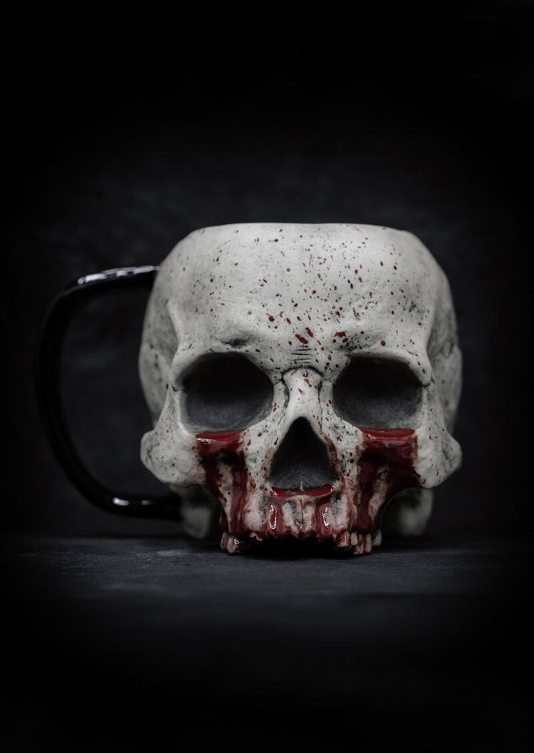 

Halloween Skull Coffee Mug, Red, 514344
