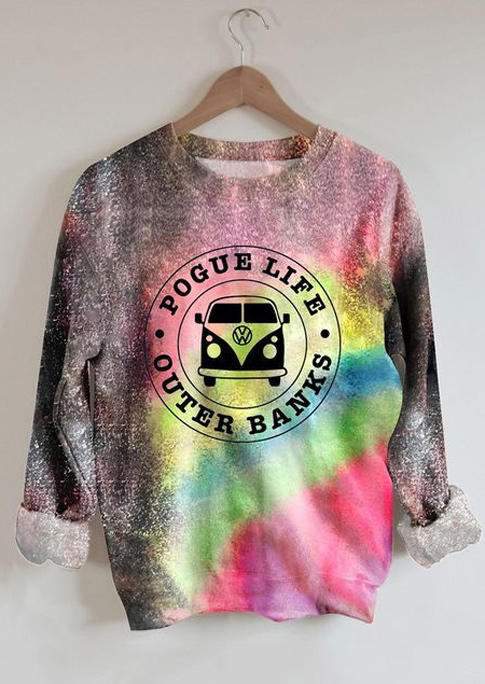 

Pogue Life Outer Banks Tie Dye Gradient Sweatshirt, Multicolor, 514379