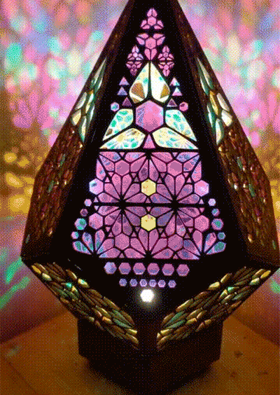 

Bohemian Floral Wooden Lamp without Battery, Multicolor, 514776