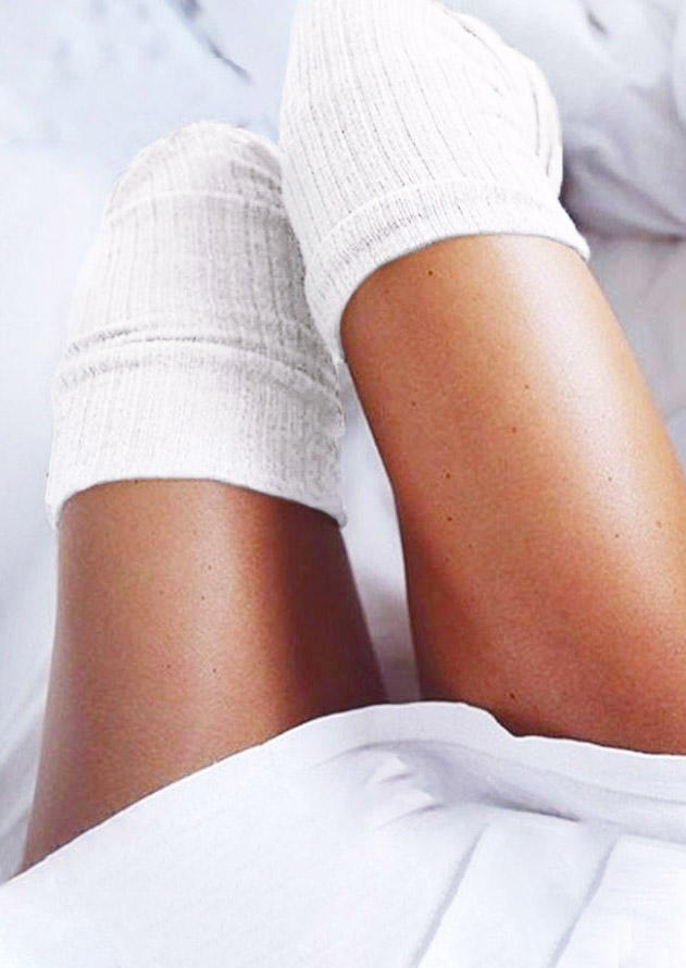 

Soft Warm Thigh-High Socks - White, 514746