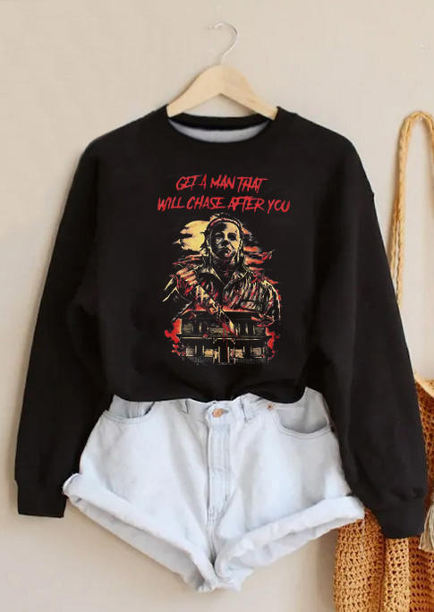 Buy Horror Movie Character Sweatshirt - Black. Picture