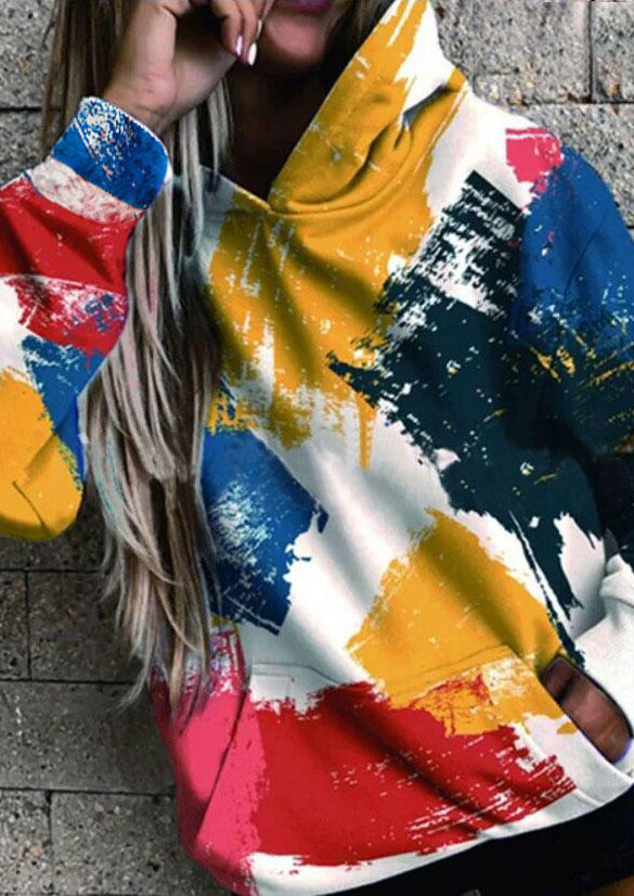 

Graffiti Kangaroo Pocket Pullover Hoodie, Multicolor, 514925