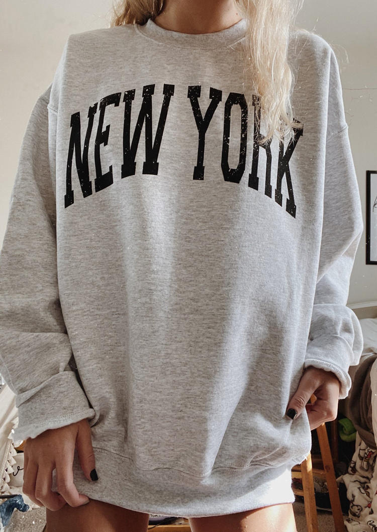 

New York Long Sleeve Sweatshirt - Gray, 515304