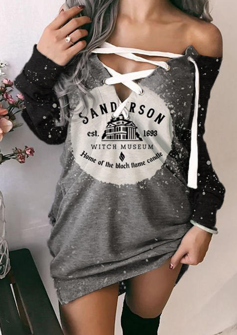 

Home Of The Black Flame Candle Bleached Mini Dress - Gray, 515511