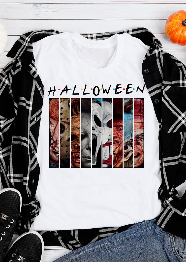 

Halloween Horror Movie Graphic T-Shirt Tee - White, 515718