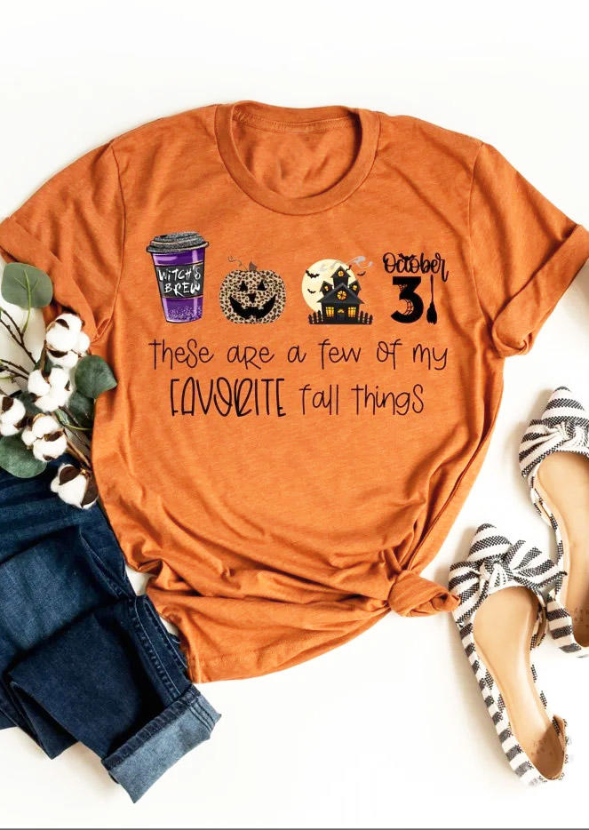 

These Are A Few Of My Favorite Things T-Shirt Tee - Orange, 515797