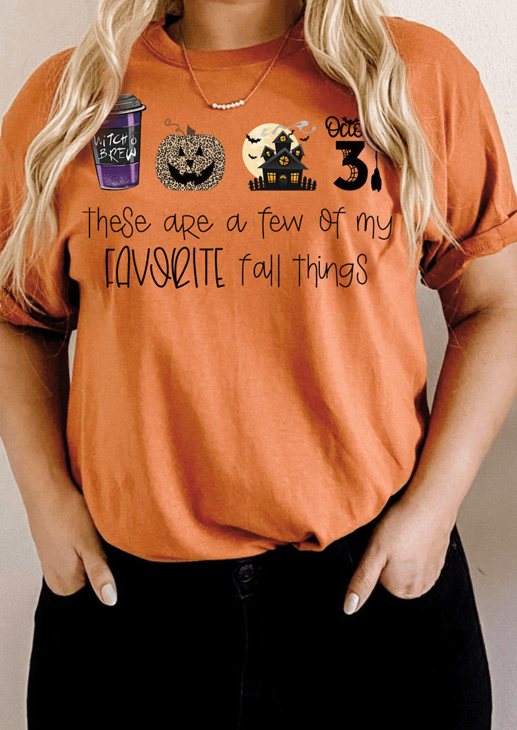 These Are A Few Of My Favorite Things T-Shirt Tee - Orange