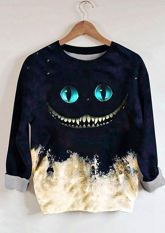 

Skull Ghost Tie Dye Sweatshirts - Navy Blue, 515952