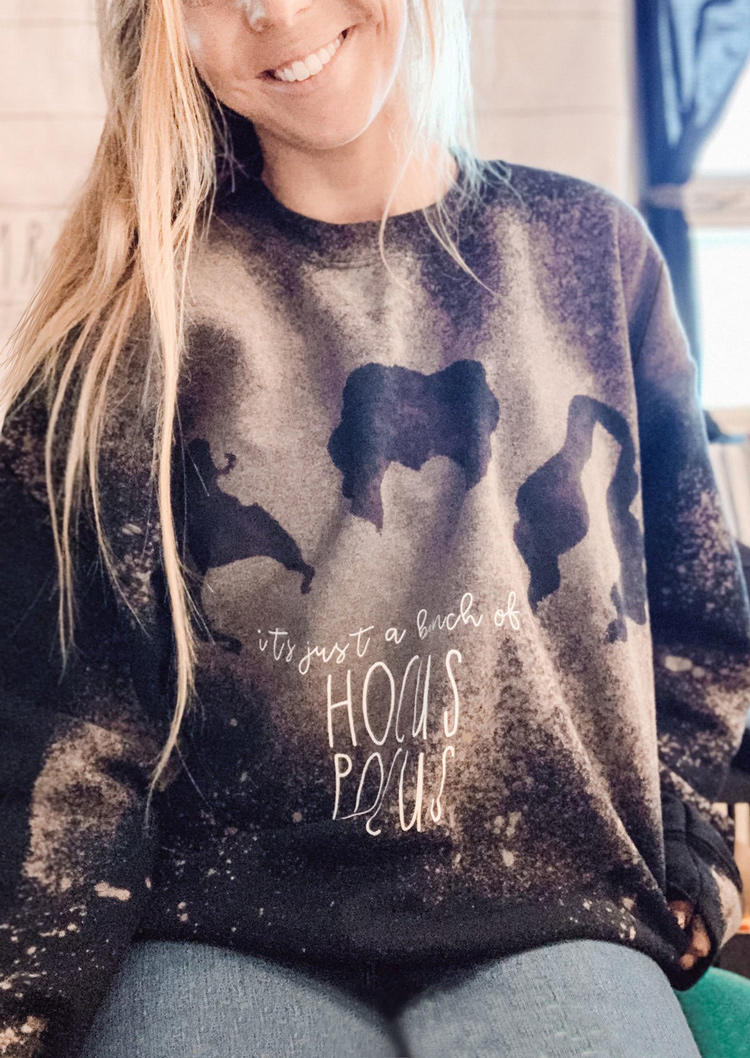 

Halloween Graphic Bleached Sweatshirt - Black, 515504