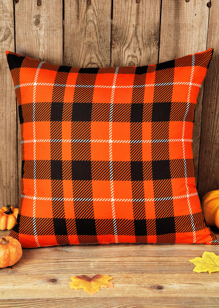 

Vintage Plaid Pillowcase without Pillow, Orange, 515758