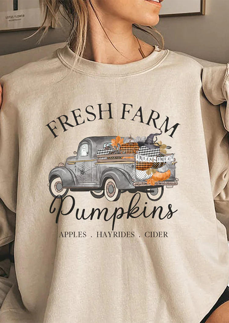 

Thanksgiving Farm Fresh Pumpkins Sweatshirt - Apricot, 516011