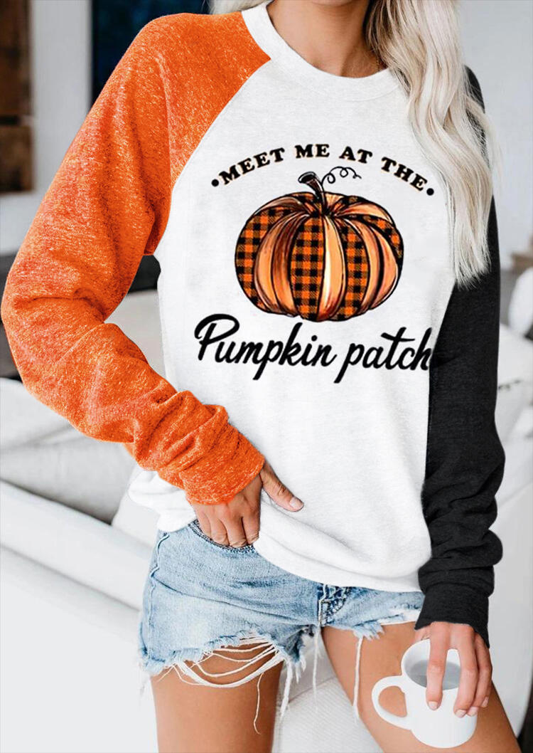 Buy Plaid Meet Me At The Pumpkin Patch Sweatshirt. Picture