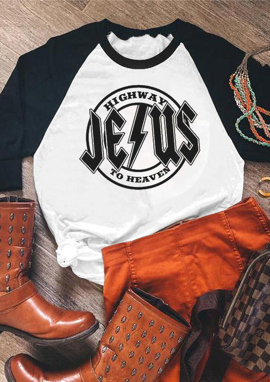 

Thanksgiving Jesus Highway To Heaven T-Shirt Tee - White, 516316