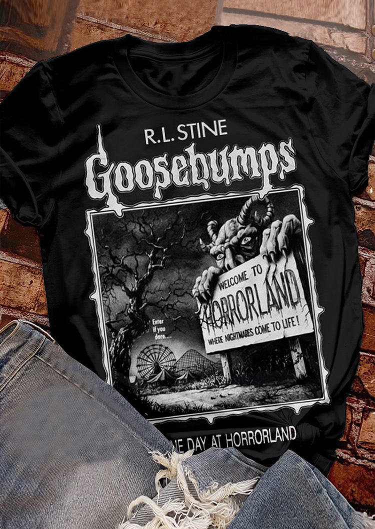 

Vintage Welcome To Horrorland T-Shirt Tee - Black, 515474