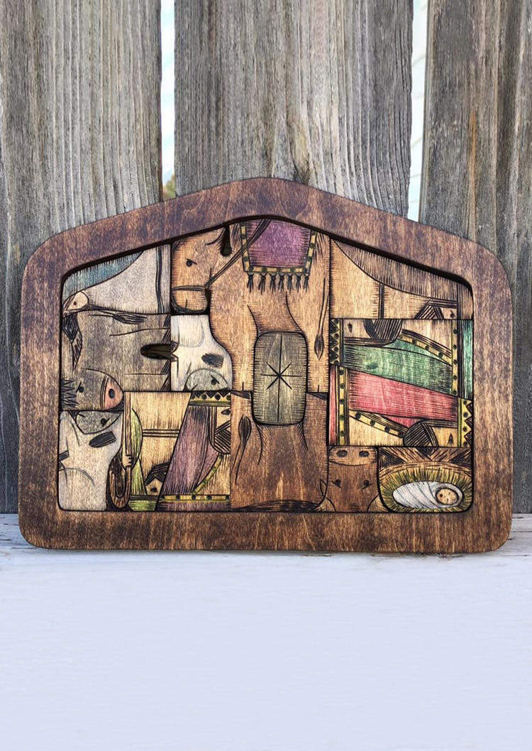 

Wooden Jesus Burned Puzzles, Brown, 515712