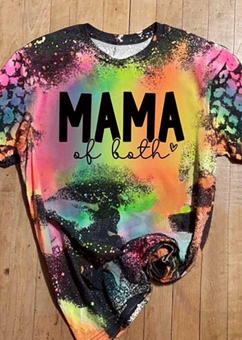 Buy Mama Of Both Tie Dye T-Shirt Tee. Picture