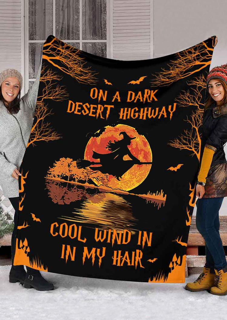 

Halloween On A Dark Desert Highway Blanket, Black, 516406