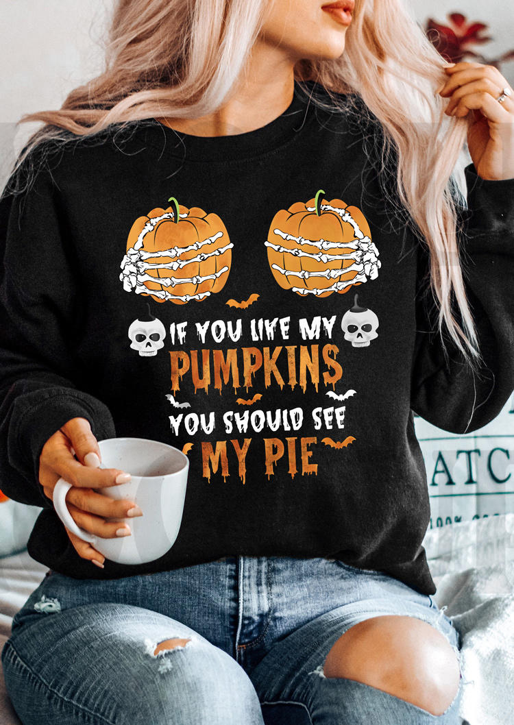 

Halloween Skeleton Hand Pumpkin Sweatshirt - Black, 516421