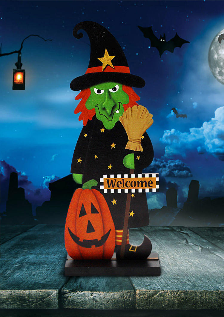 

Halloween Trick Or Treat Pumpkin Wooden Decoration, Pattern1, 516161