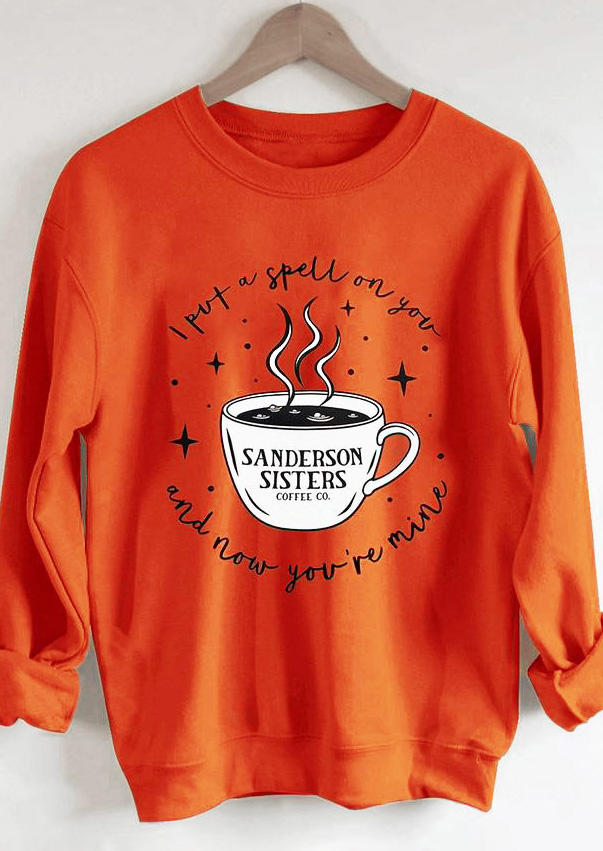 

Halloween Now You're Mine Coffee Sweatshirt - Orange, 516255
