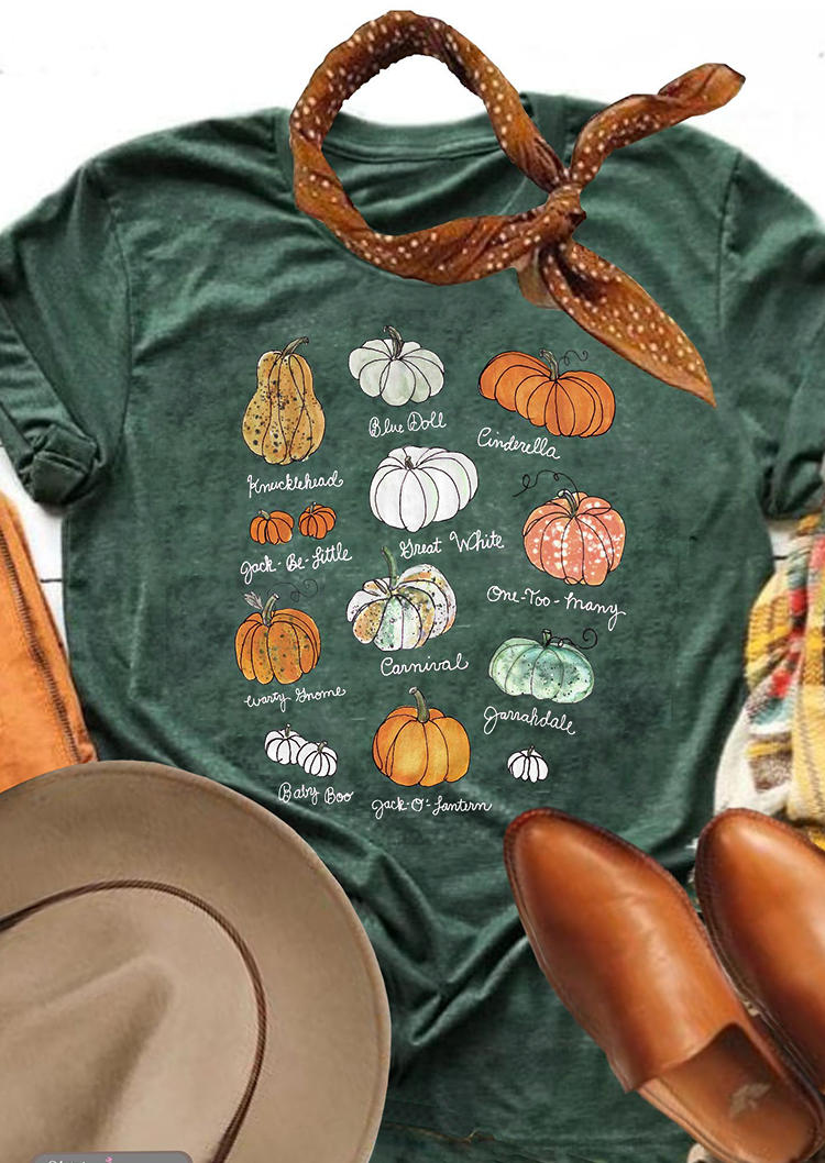 

Thanksgiving Pumpkin Patch T-Shirt Tee - Green, 516523
