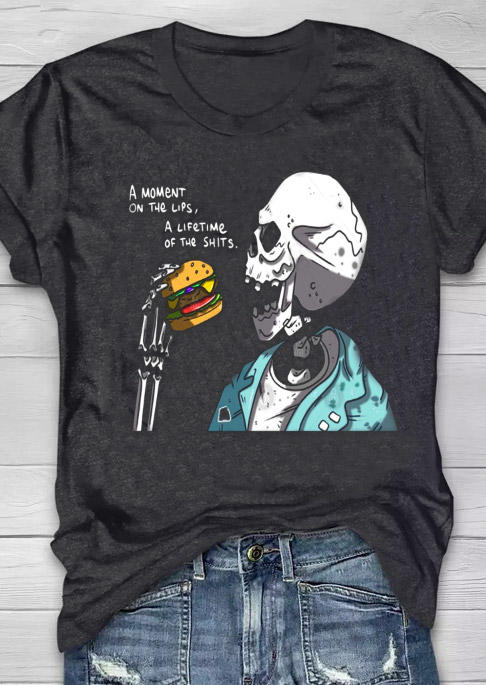 

Skeleton Graphic T-Shirt Tee - Black, 515754