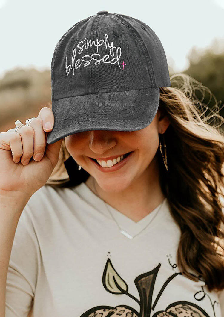 

Simply Blessed Cross Baseball Cap, Dark grey, 516181