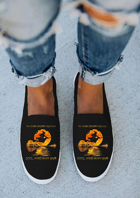 

Halloween On A Dark Desert Highway Witch Sneakers - Black, 516820