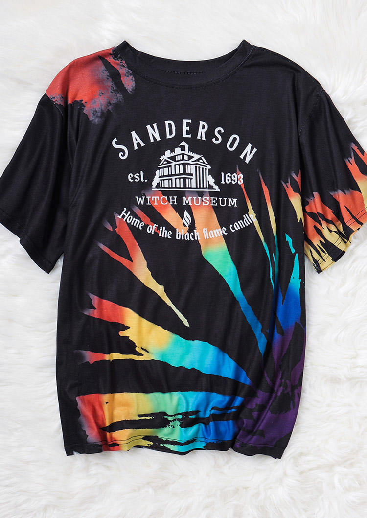 

Halloween Home Of The Black Flame Candle Tie Dye T-Shirt Tee - Black, 516500