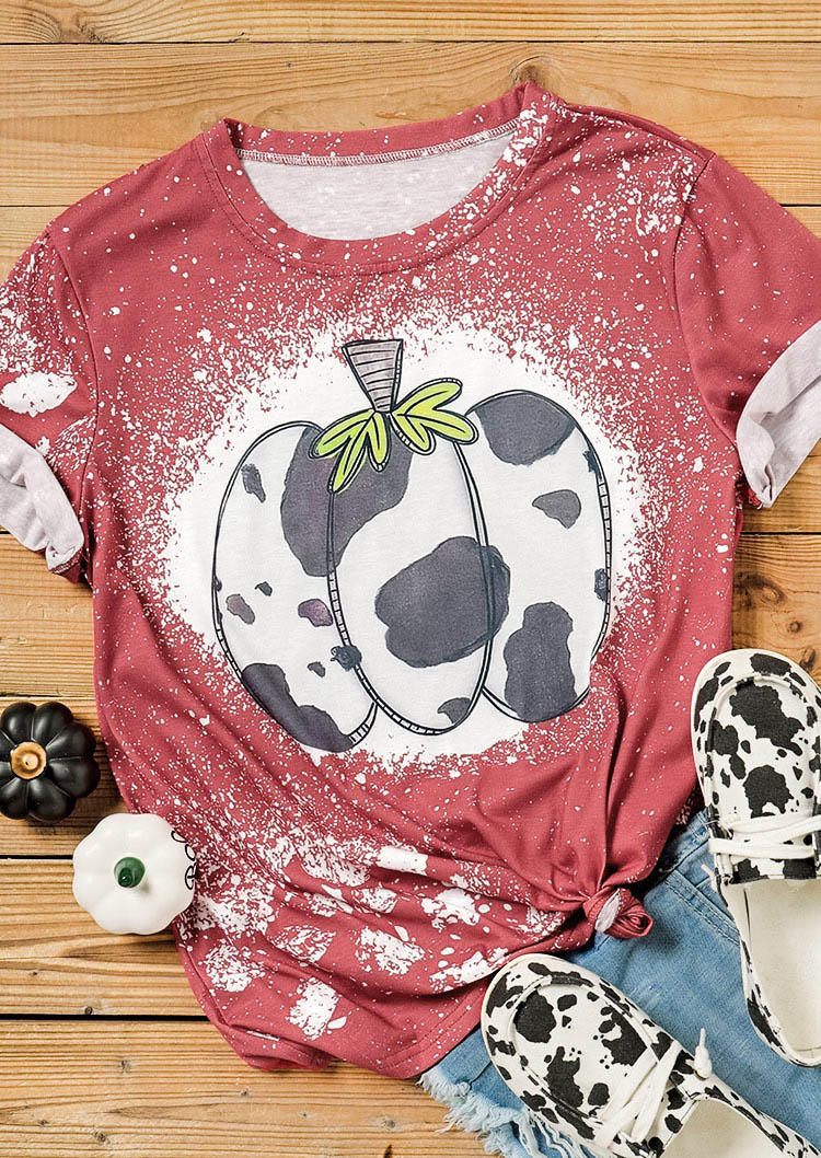 

Pumpkin Bleached T-Shirt Tee - Cameo Brown, 516574