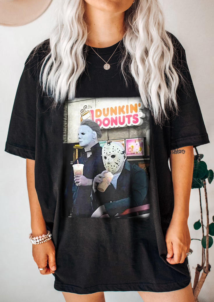 Horror Movie Character T-Shirt Tee - White